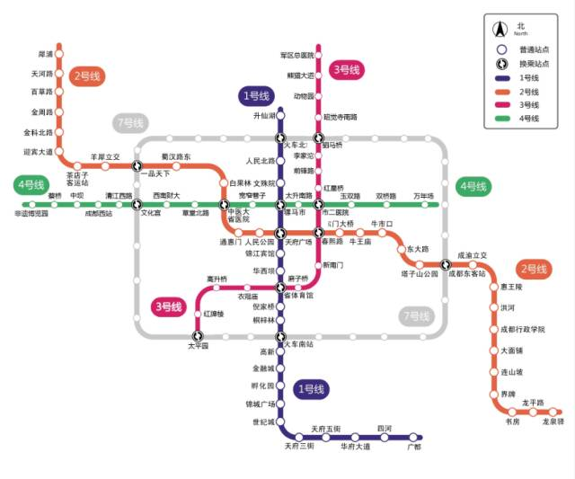成都地铁1号线（站点线路图+运营时间+首末班时间）