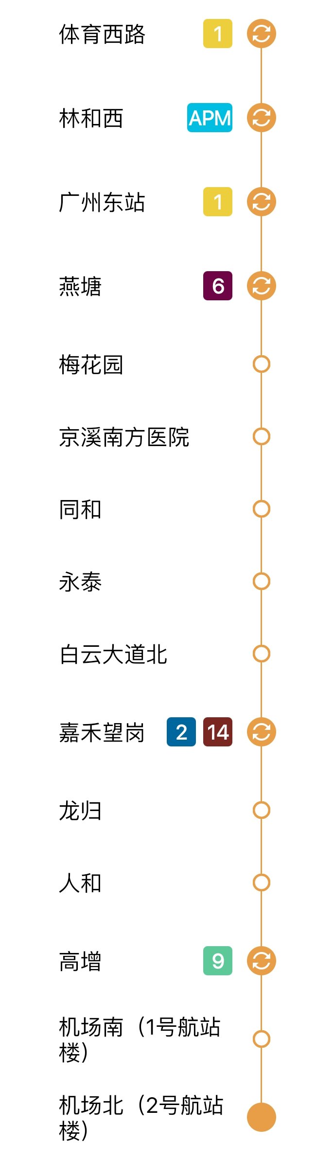 广州地铁三号线北延段（站点线路图+运营时间）