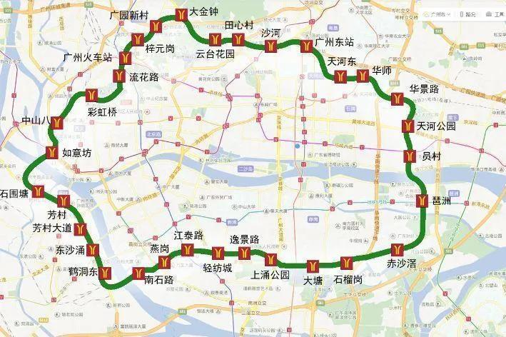 广州地铁11号线线路图（开通时间）