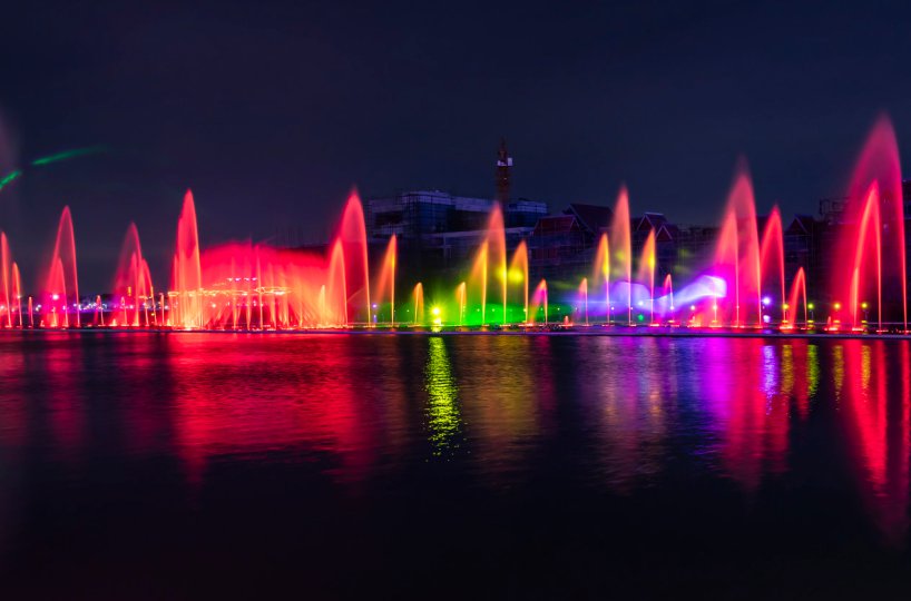 2020杭州湘湖音乐喷泉的播放时间