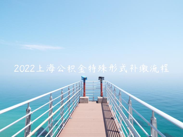 2022上海公积金特殊形式补缴流程
