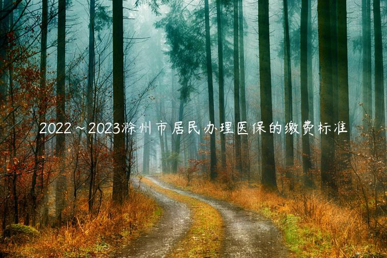 2022~2023滁州市居民办理医保的缴费标准